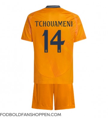 Real Madrid Aurelien Tchouameni #14 Udebanetrøje Børn 2024-25 Kortærmet (+ Korte bukser)